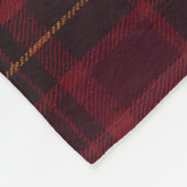 Elegant Burgundy Tartan Fleece Deken (Hoek)