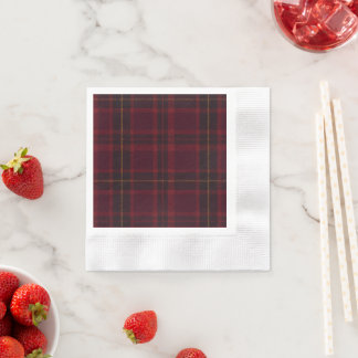 Elegant Burgundy Tartan Servet