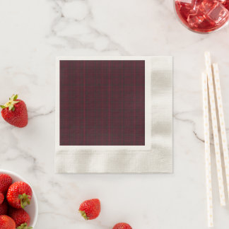 Elegant Burgundy Tartan Servet