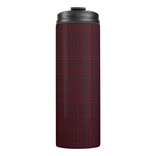 Elegant Burgundy Tartan Thermosbeker (Voorkant)