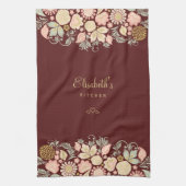  elegant burgundy theedoek (Verticaal)