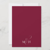 Elegant Burgundy Waterverf Floral Roos Gold Kaart (Achterkant)