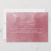 Elegant Burgundy Waterverf Monogram Weddenschap Save The Date (Achterkant)