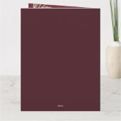 Elegant Burgundy Waterverf Rozen Foto bruiloft Bedankkaart (Achterkant)