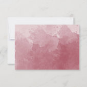 Elegant Burgundy Waterverf Wedding Monogram RSVP (Achterkant)