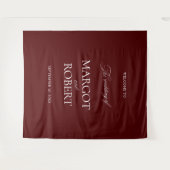 Elegant Burgundy Wedding Backdrops Banner Wandkleed (Voorkant (horizontaal))