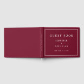 Elegant Burgundy Wedding Gastenboek (Volledig)