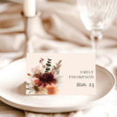 Elegant Burgundy Wedding Kaart