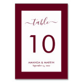 Elegant Burgundy Wedding Kaart (Achterkant)