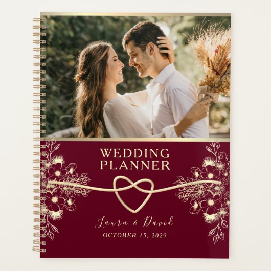 Elegant Burgundy Wedding Planner (Voorkant)