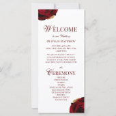 Elegant Burgundy Wedding Program (Voorkant)