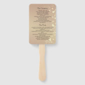 Elegant Burgundy Wedding Program Hand Fan Handwaaier (Achterkant)