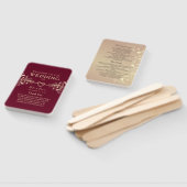 Elegant Burgundy Wedding Program Hand Fan Handwaaier (Niet-gemonteerd)