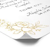 Elegant Burgundy Wedding Reception Treat Sign Poster (Hoek)