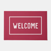 Elegant Burgundy Welcome Deurmat (Voorkant)