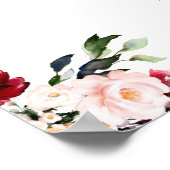 Elegant Burgundy Welcome Wedding Sign Poster (Hoek)