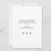 Elegant Burgundy White 4 Photo Collage Kerstmis Feestdagenkaart (Achterkant)