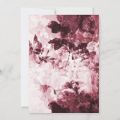 Elegant Burgundy White Floral Script Heart Foto Save The Date (Achterkant)