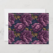 Elegant Burgundy Wine Berry Velvet Wedding RSVP (Achterkant)