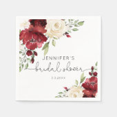 Elegant burgundy's herfst bruiloft servetten (Voorkant)