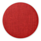 Elegant burlap, mooie textuurlinnen afbeelding ret keramische knop (Voorkant)