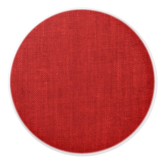 Elegant burlap, mooie textuurlinnen afbeelding ret keramische knop (Voorkant)