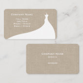 Elegant Burlap Wedding Dress Visitekaartje (Voorkant / Achterkant)