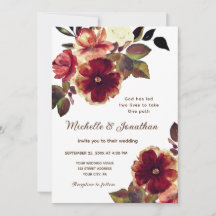 Elegant Burnt Sinaasappel Floral Christelijk Weddi
