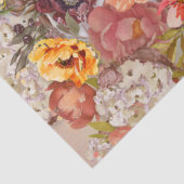 Elegant Burnt Sinaasappel Rust Cream Floral Tissuepapier (Detail)