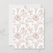 Elegant Burnt Sinaasappel Wedding Rehearsal Dinner Kaart (Achterkant)