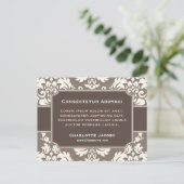 Elegant Business Adverteren het Briefkaart Damask (Staand voorkant)