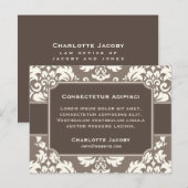 Elegant Business Adverteren het Briefkaart Damask (Voorkant / Achterkant)