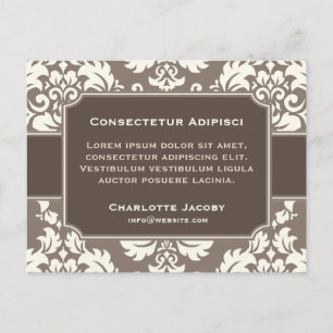 Elegant Business Adverteren het Briefkaart Damask