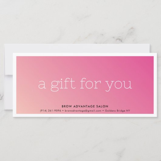 ELEGANT business beauty salon roze ombre (Achterkant)