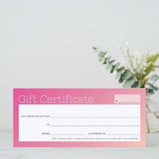 ELEGANT business beauty salon roze ombre (Staand voorkant)