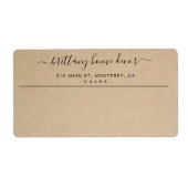 Elegant Business Brown Rustic Shipping Etiket (Voorkant)