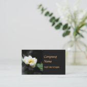 elegant business card lily double sided visitekaartje (Staand voorkant)