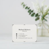 Elegant Business Card | Modern Design 3.5" × 2.5" Visitekaartje (Staand voorkant)