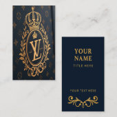 Elegant Business Card – Royal Gold Emblem Visitekaartje (Voorkant / Achterkant)