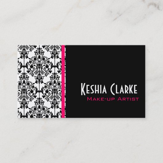 Elegant Business Cards Damask Visitekaartje (Voorkant)