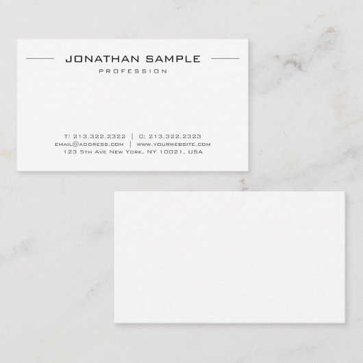 Elegant Business-cards Moderne Visitekaartje Simpl (Voorkant / Achterkant)