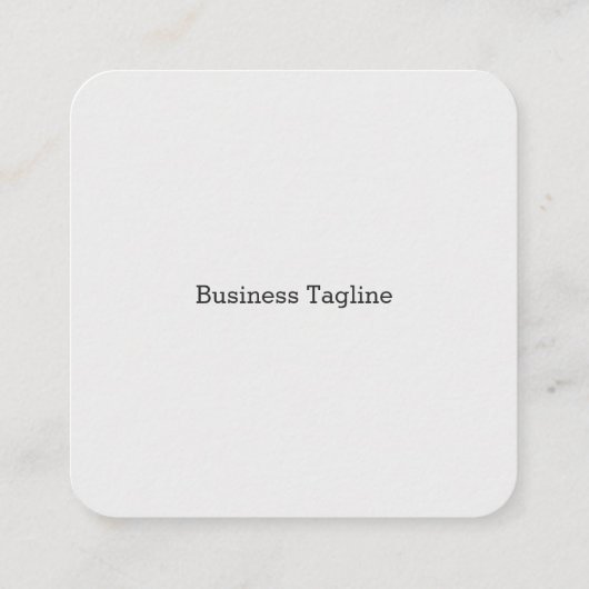 Elegant Business Company Logo Formal Lichtgrijs Vierkante Visitekaartje (Achterkant)