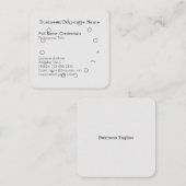 Elegant Business Company Logo Formal Lichtgrijs Vierkante Visitekaartje (Voorkant / Achterkant)