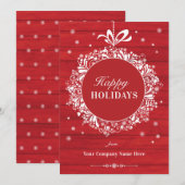 Elegant Business Corporate Prettige feestdagen Kaart (Voorkant / Achterkant)