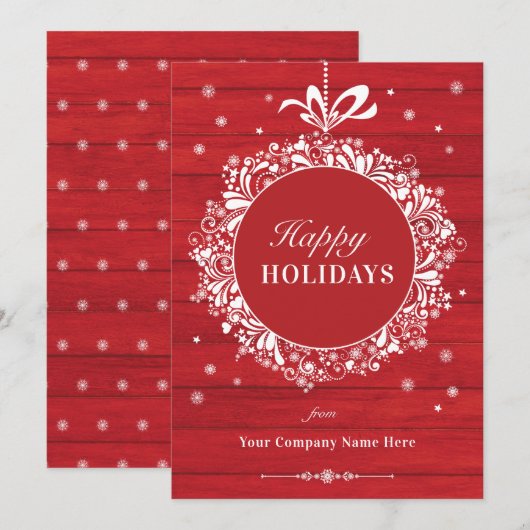 Elegant Business Corporate Prettige feestdagen Kaart (Voorkant / Achterkant)