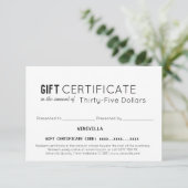 Elegant Business Customer Custom Cadeaubon (Staand voorkant)