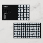 Elegant Business Faux Diamonds Visitekaartje (Voorkant / Achterkant)