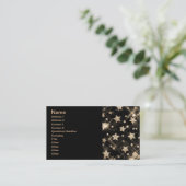 Elegant Business Gold Glitter Stars Visitekaartje (Staand voorkant)