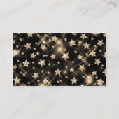 Elegant Business Gold Glitter Stars Visitekaartje (Achterkant)