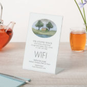 Elegant Business Guest WIFI Reclamebord Met Voetstuk (Insitu)